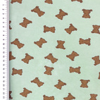 Mini Bears  / light mint - Trikåtyg