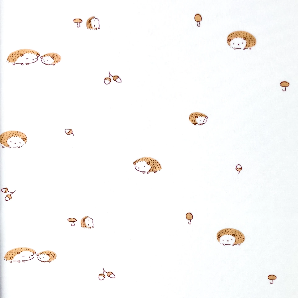 Mini Hedgehog / Brick - Jersey fabric