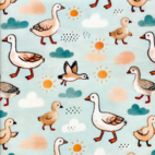 Gooses And Duck / Design.C - Trikåtyg