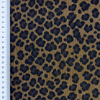 Leopard / Taupe - Ribbed cord