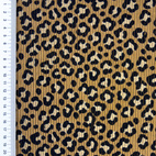 Leopard / Sand - Ribbed cord