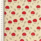 Little Mushrooms / Light Sand - Rib cord