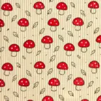 Little Mushrooms / Light Sand - Rib cord