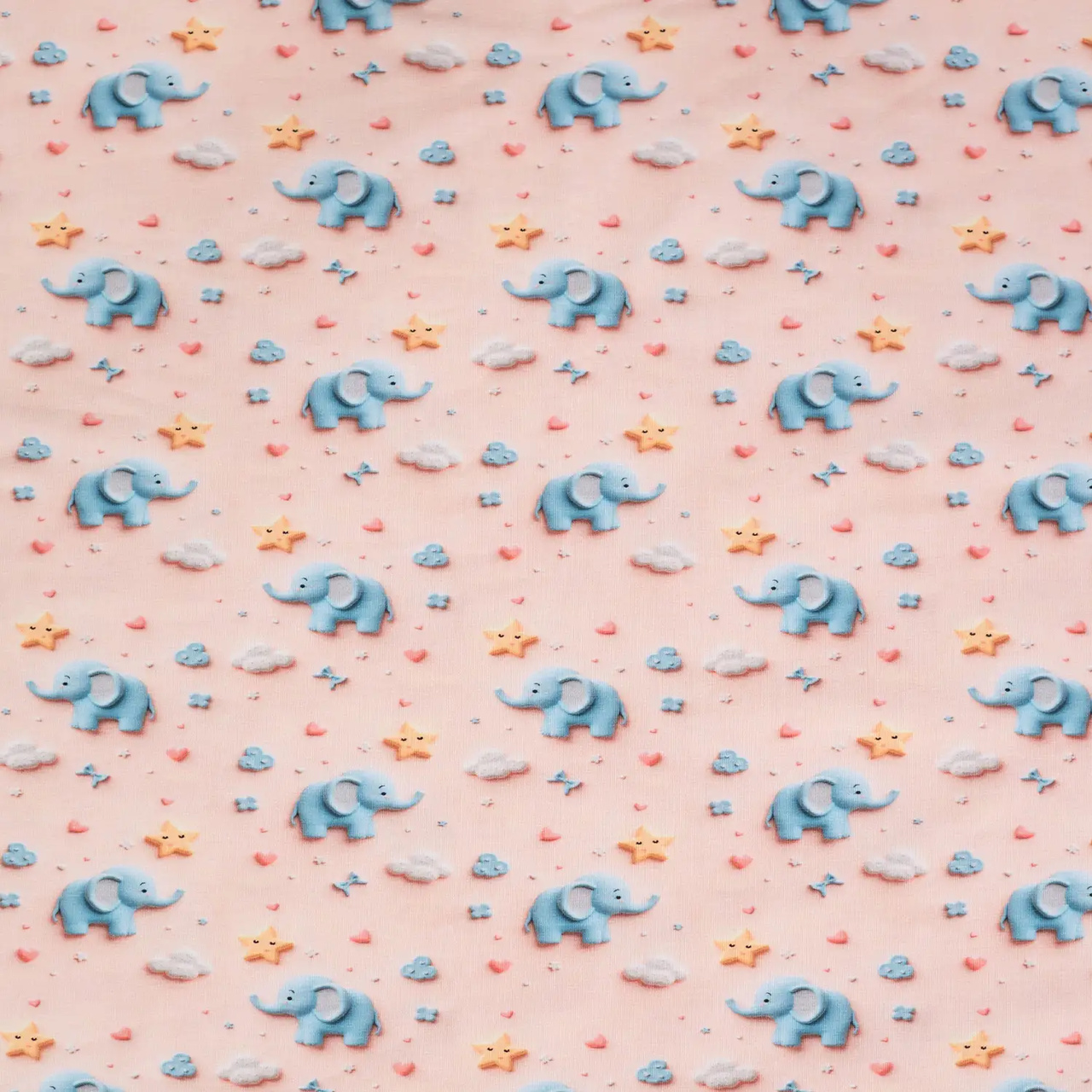 3D elefant - Trikåtyg