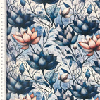 Dreamy Flowers - Digitaltryckt Muslin tyg