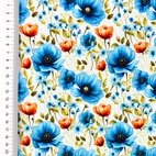 Botanical, Blue - Trikåtyg