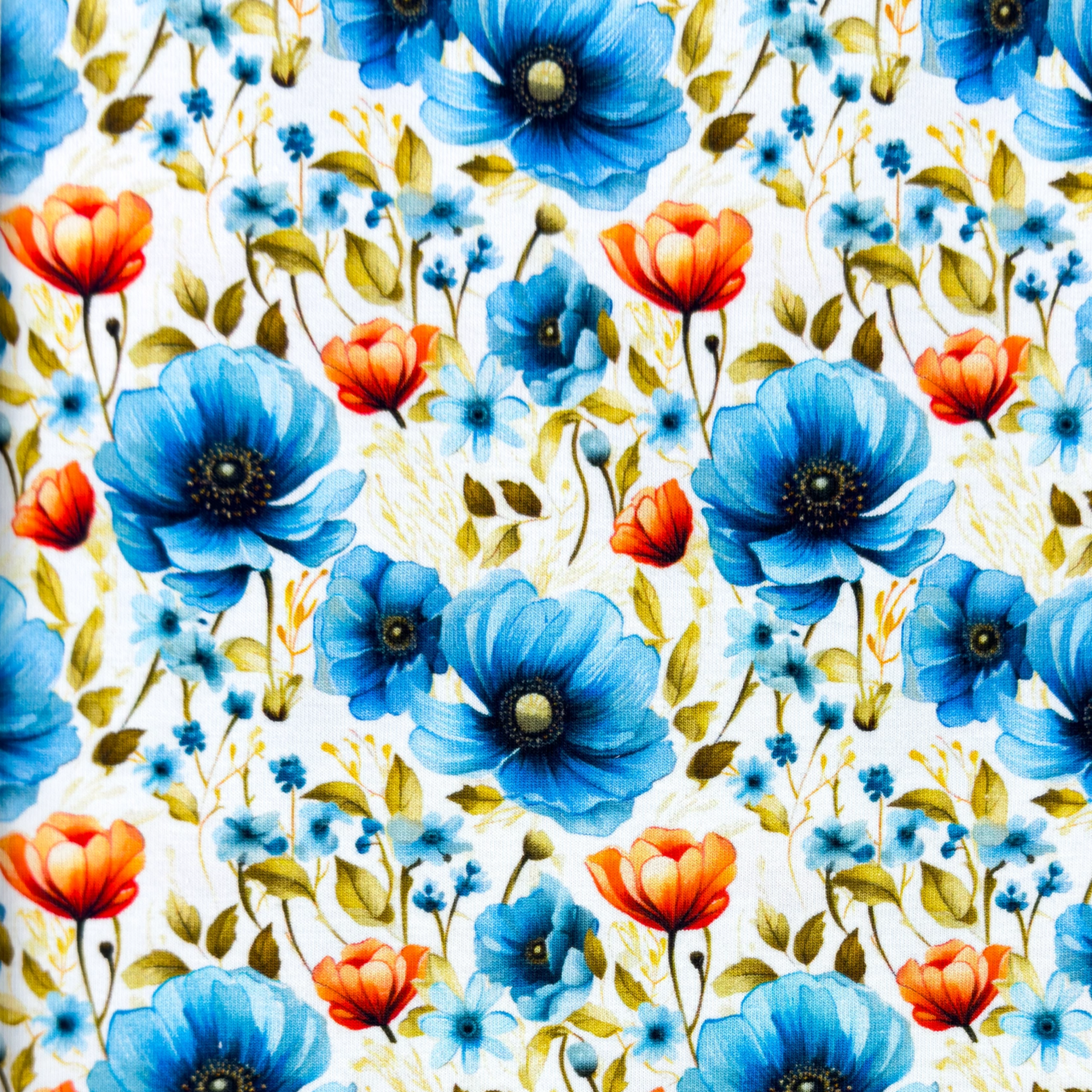 Botanical, Blue - Jersey fabric