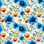 Botanical, Blue - Trikåtyg