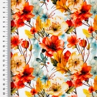 Botanical, Orange - Trikåtyg