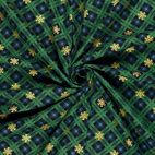 SnowFlakes, Green - Flanell