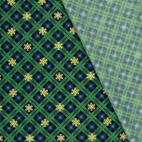 SnowFlakes, Green - Flanell