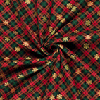 SnowFlakes, Red - Flanell