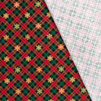SnowFlakes, Red - Flanell