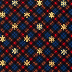 SnowFlakes, Navy - Flanell