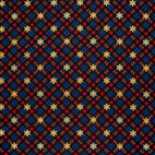 SnowFlakes, Navy - Flanell