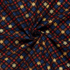 SnowFlakes, Navy - Flanell