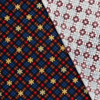 SnowFlakes, Navy - Flanell