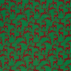 Deer, Green - Flanell