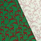 Deer, Green - Flanell