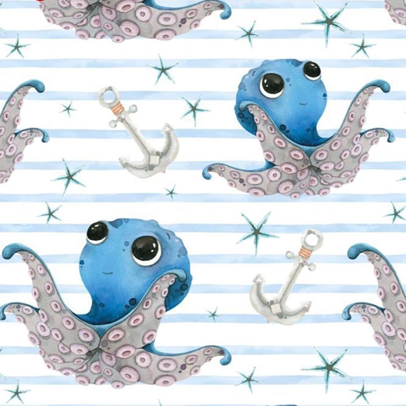 Cute Octopus - Trikåtyg