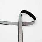 Resårband 20mm - Svart/Silver