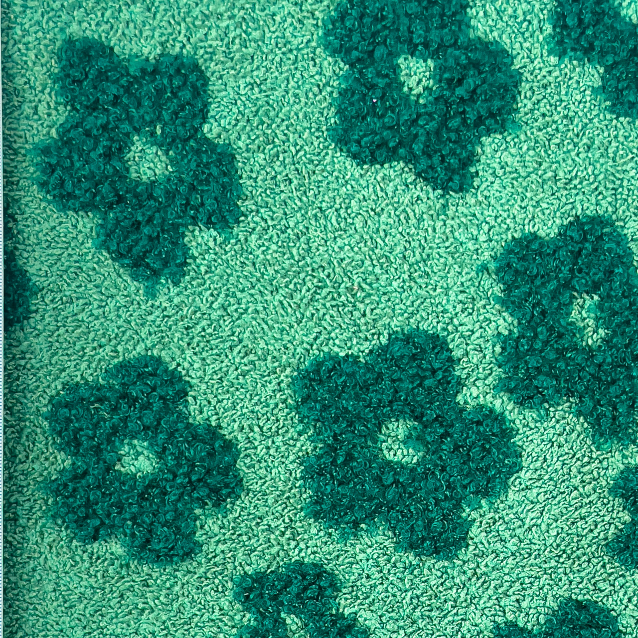 Flower, Old Green - Terry Cloth