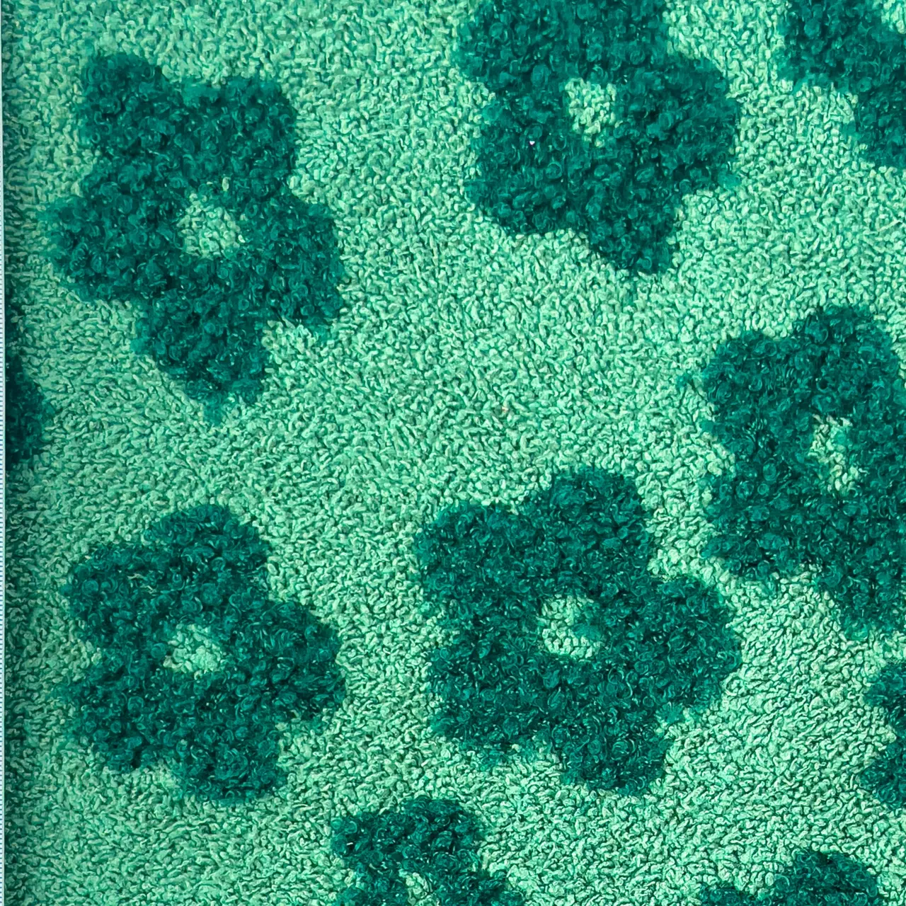 Flower, Old Green - Terry Cloth