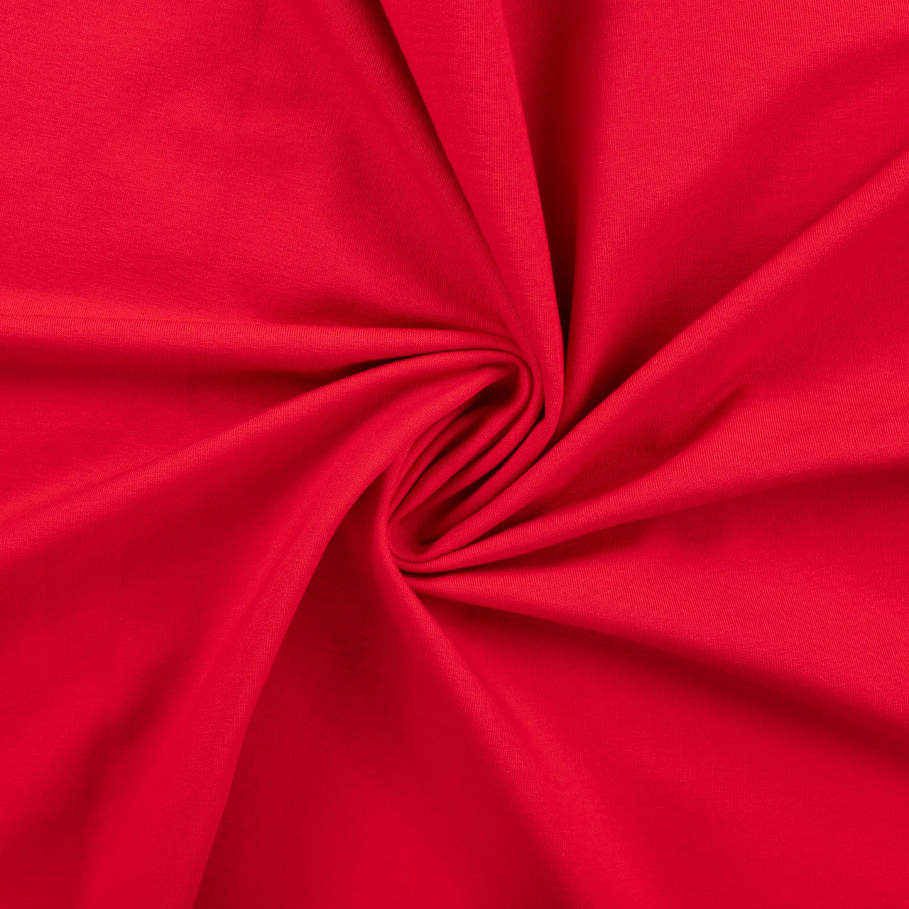 Öglad Enfärgad jogging tyg - ljus röd