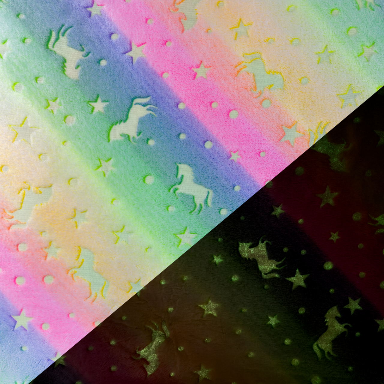 Magic Horses - Fleece Glow in the dark.