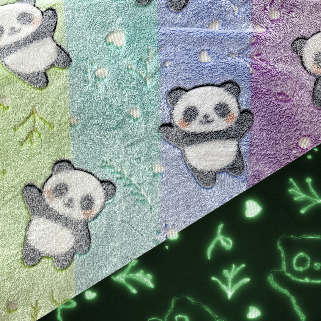Panda - Fleece Glow in the dark.