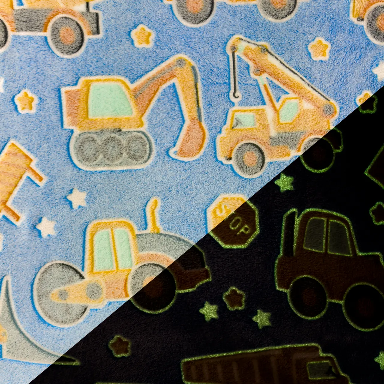 Grävskopa - Fleece Glow in the dark.