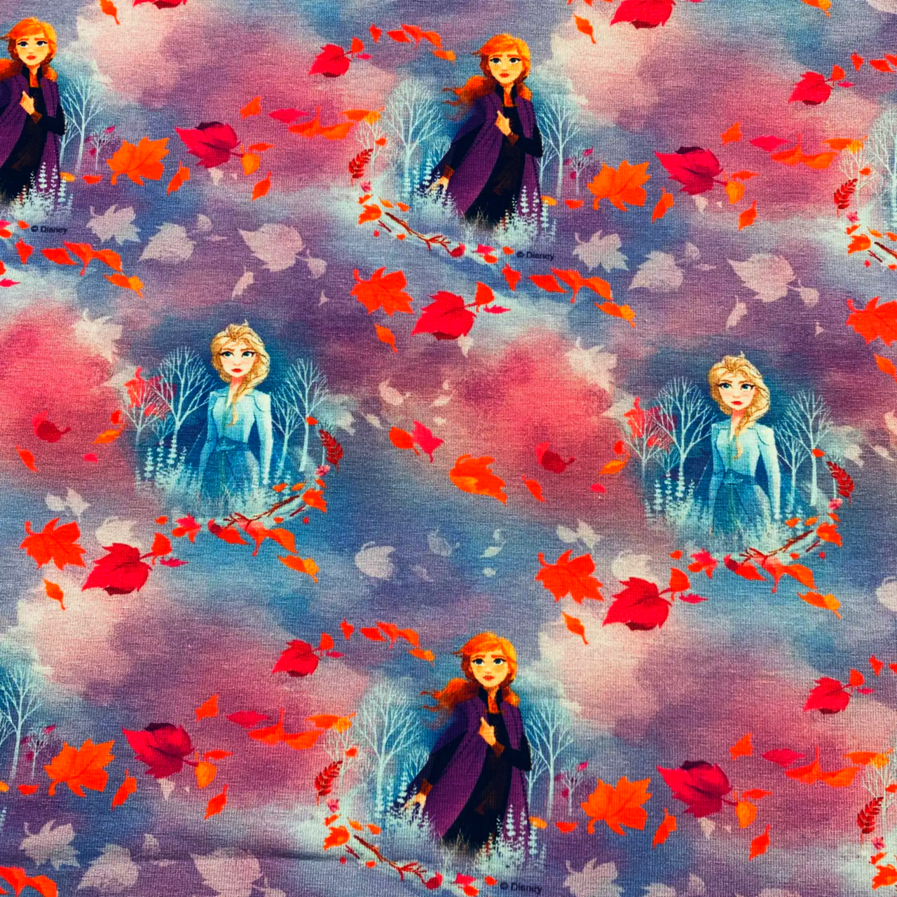 Frozen, leaf  - Trikåtyg