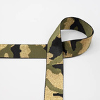 Camo, gold -  väskband, 38mm