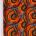 Abstract Drawing, Orange - Knitted fabric