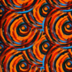Abstract Drawing, Orange - Trikåtyg