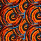 Abstract Drawing, Orange - Knitted fabric