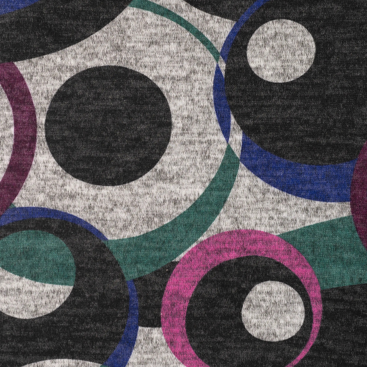 Stickat - Cirklar, cerise/grön