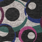 Stickat - Cirklar, cerise/grön