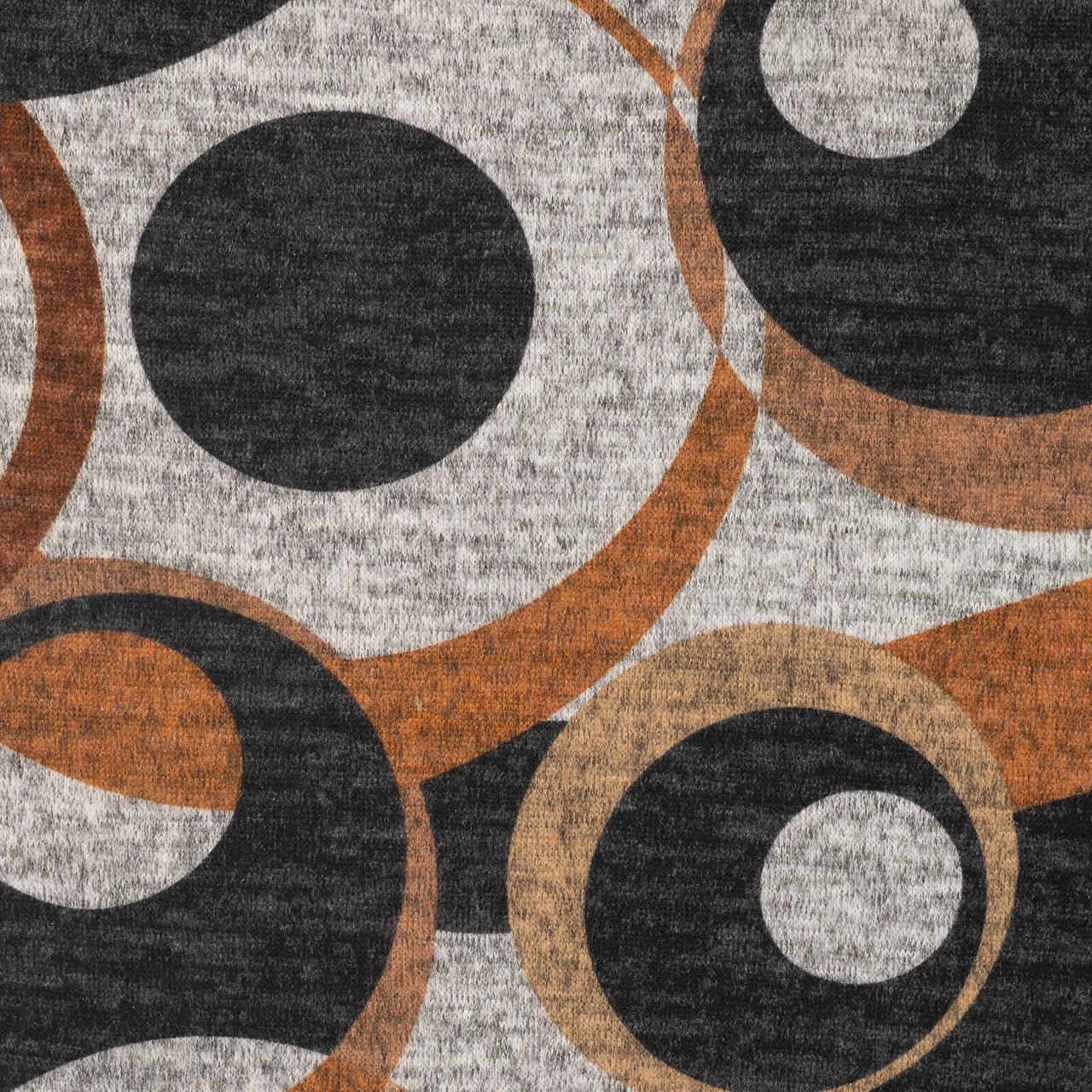 Stickat - Cirklar, brun