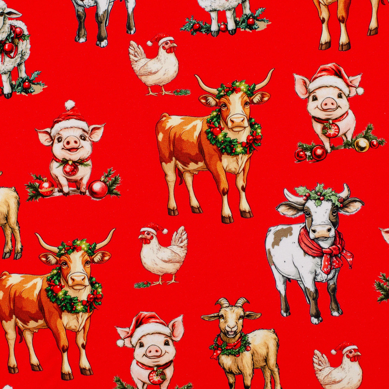 Juledjur, röd - Jogging