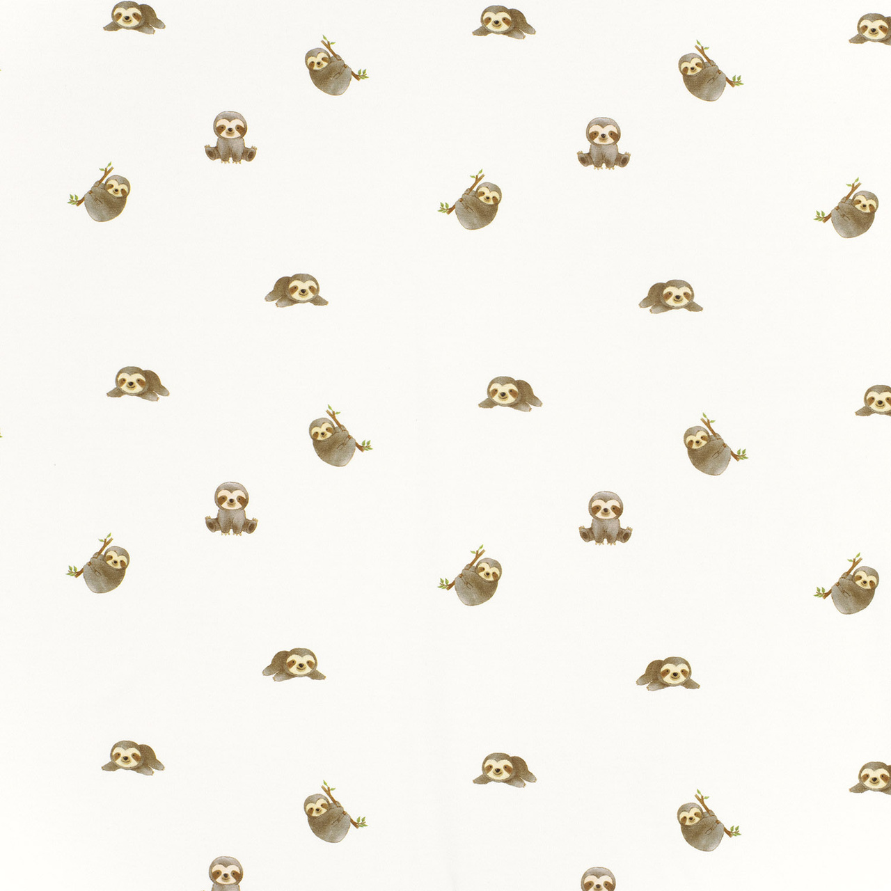 Sloth, White - Trikåtyg