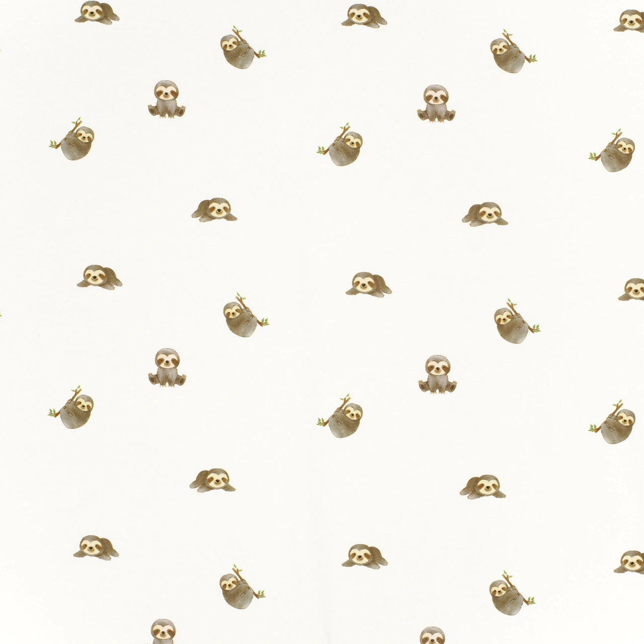 Sloth, White - Trikåtyg