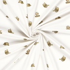 Sloth, White - Trikåtyg