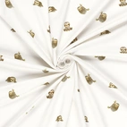 Sloth, White - Trikåtyg