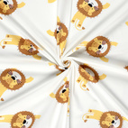 Tigers, White - Trikåtyg