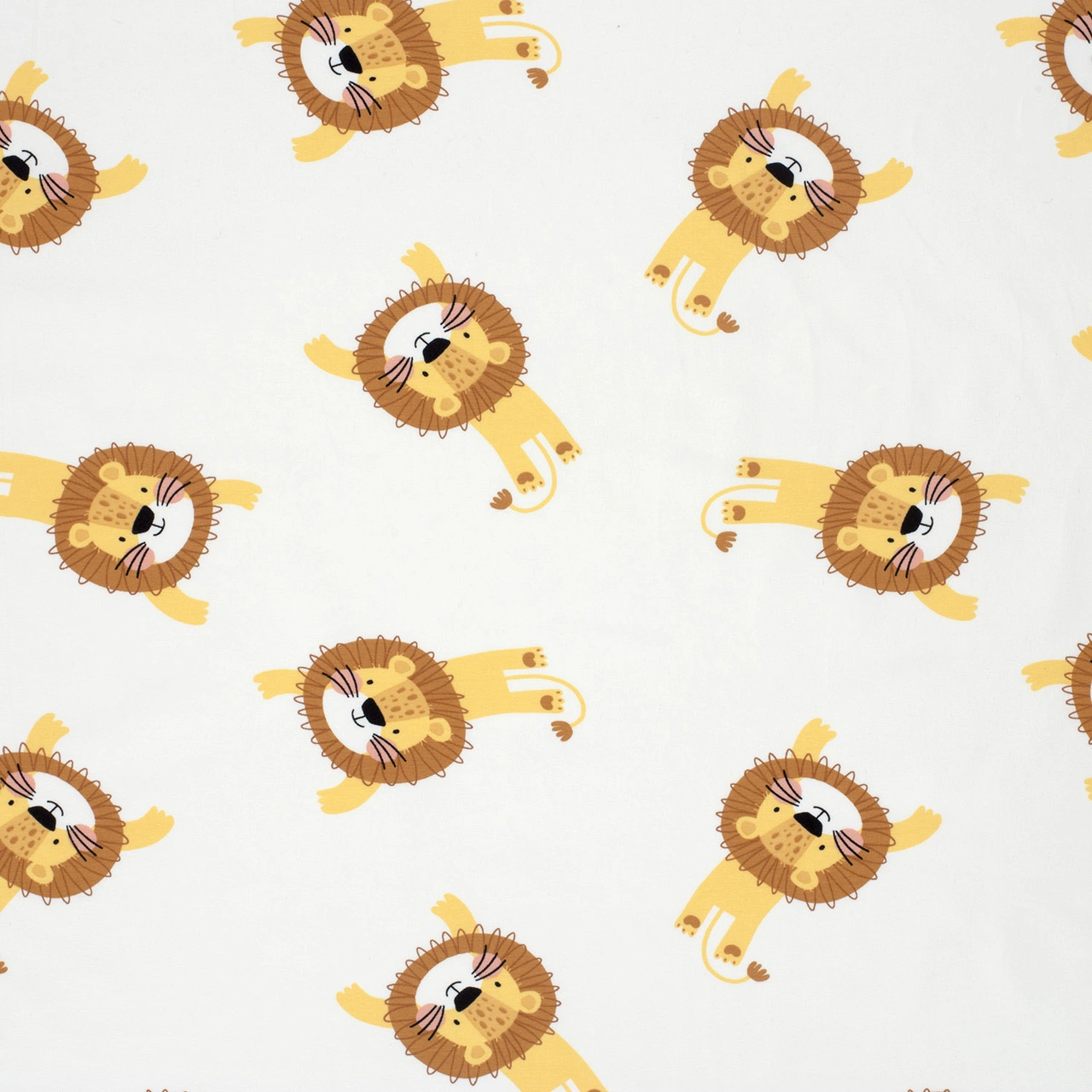 Tigers, White - Jersey fabric