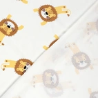 Tigers, White - Jersey fabric