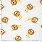 Tigers, White - Jersey fabric