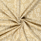 Abstract, Beige - Trikåtyg