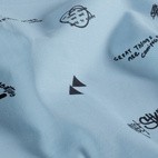 Letters, Baby Blue - Trikåtyg